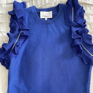 Pillip Lim Adjustable Zip Ruffled Shoulder blouse